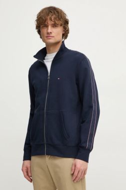 Bavlnená mikina Tommy Hilfiger pánska, tmavomodrá farba, jednofarebná, MW0MW37468