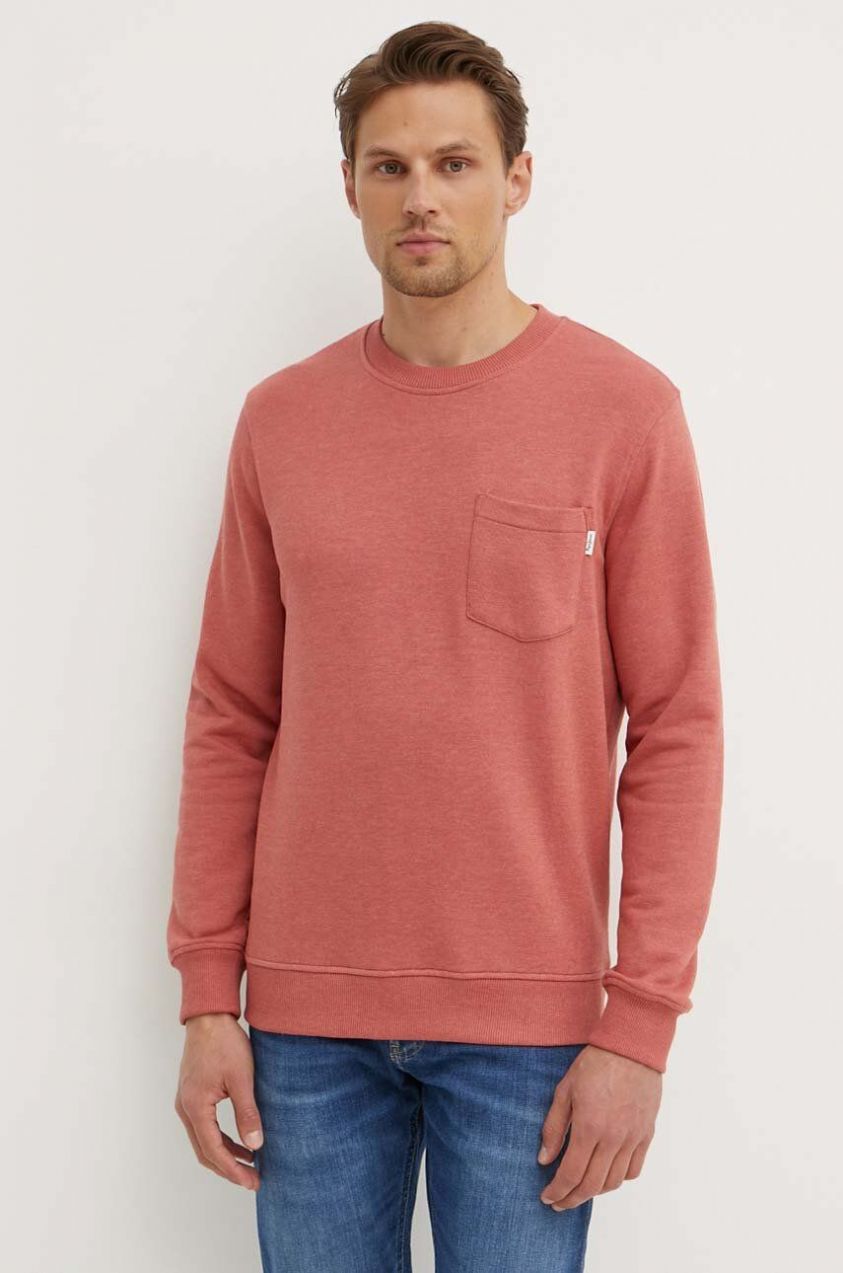 Mikina Pepe Jeans MANS CREW pánska, ružová farba, jednofarebná, PM582696
