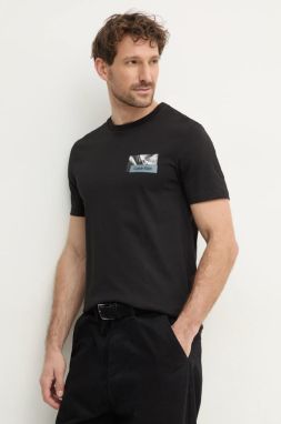 Bavlnené tričko Calvin Klein pánske, čierna farba, s potlačou, K10K113799