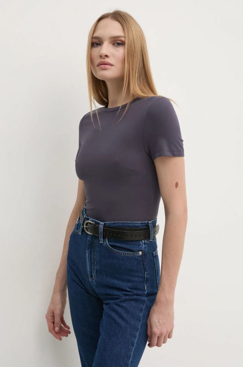 Tričko Calvin Klein Jeans dámske, šedá farba, J20J224769