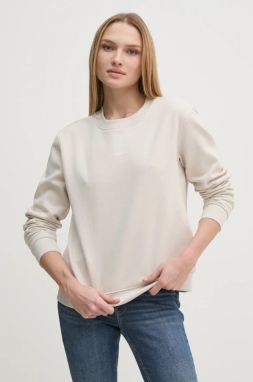 Mikina Calvin Klein Jeans dámska, béžová farba, s potlačou, J20J224731
