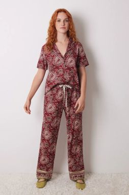 Pyžamo women'secret MIX AND MATCH LOVE ACTUALLY dámske, červená farba, 4858814