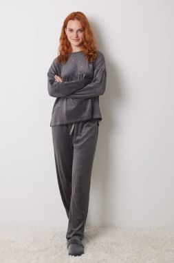 Pyžamo women'secret FROSTED GENERIC dámskd, čierna farba, 3598105