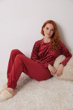 Pyžamo women'secret LOVE ACTUALLY GENERIC PJ dámske, červená farba, 4758239