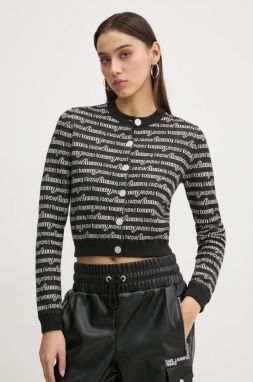 Sveter Tommy Jeans dámsky, čierna farba, DW0DW19340