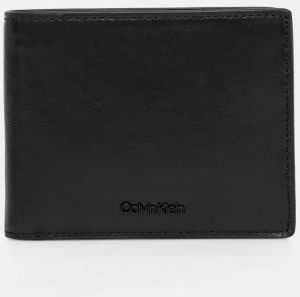 Kožená peňaženka Calvin Klein pánska, čierna farba, K50K512700