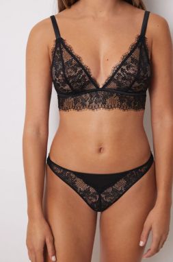 Nohavičky women'secret SENSE LIMITED EDITION čierna farba, 5358657