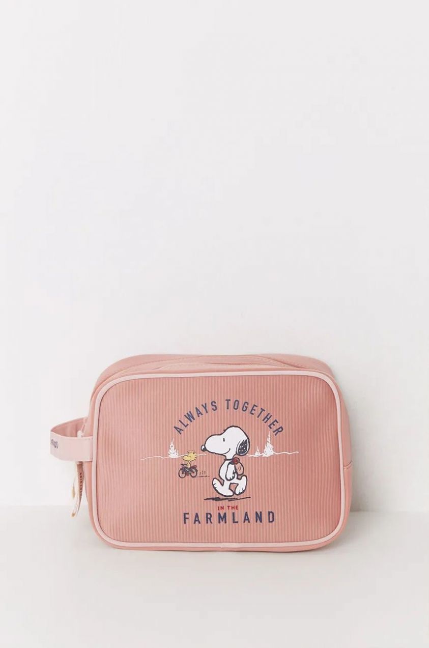 Kozmetická taška women'secret SNOOPY oranžová farba, 4848855