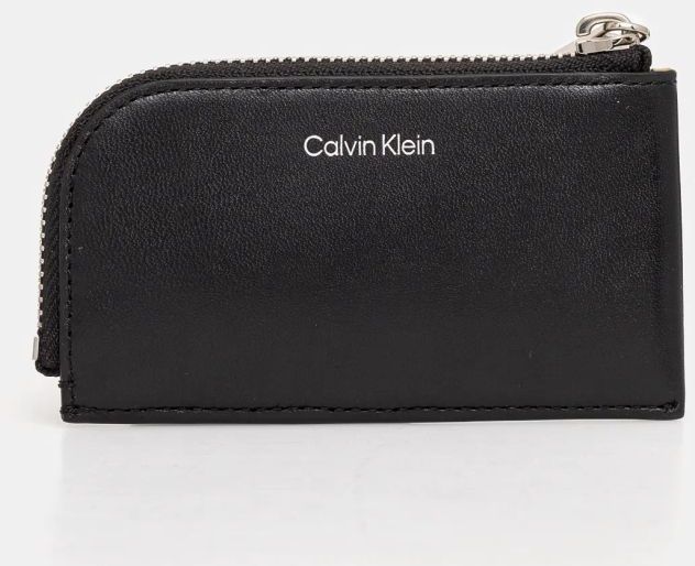 Kožená peňaženka Calvin Klein pánska, čierna farba, K50K512677