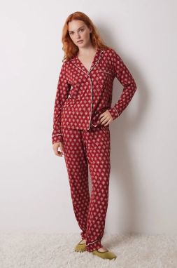 Pyžamo women'secret LOVE ACTUALLY GENERIC PJ dámske, červená farba, 4758230