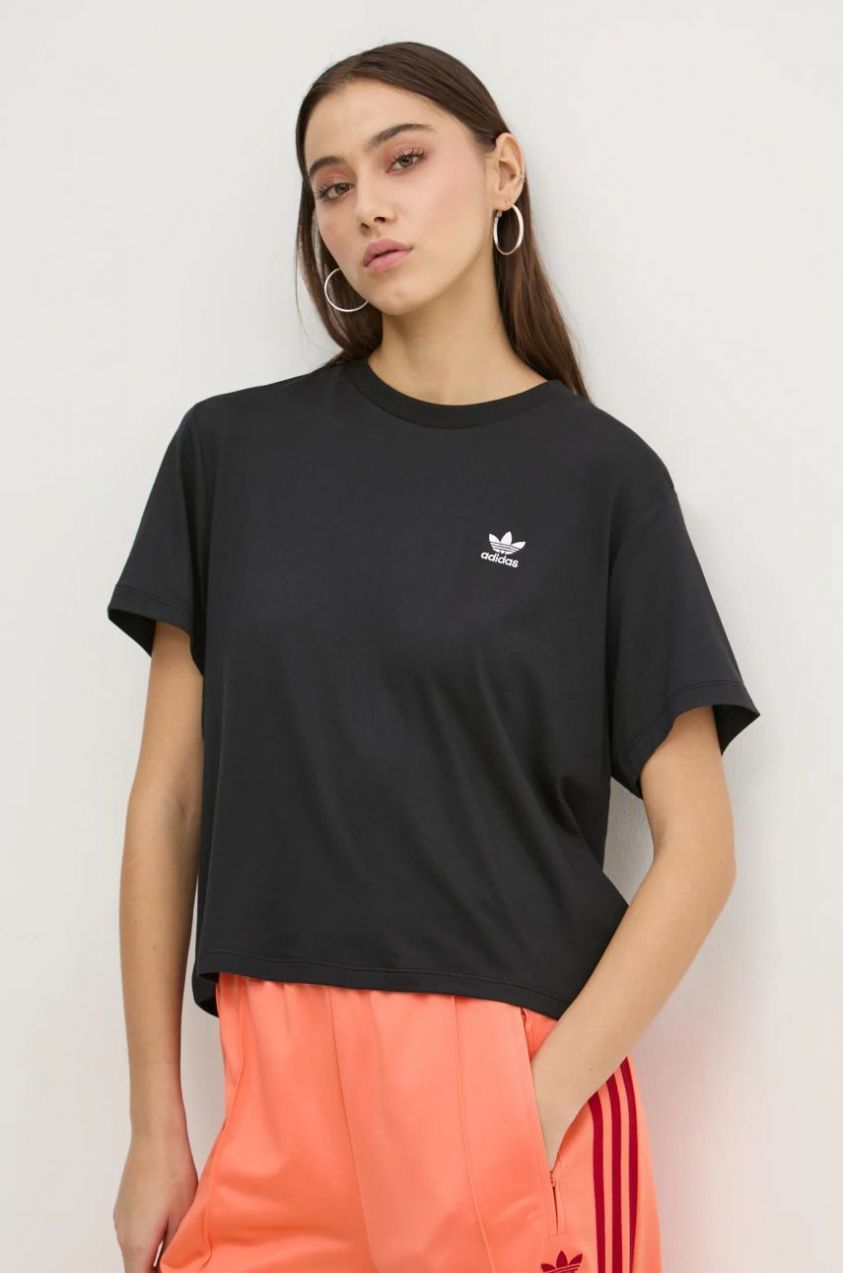 Tričko adidas Originals SNAKE TRF TEE dámske, čierna farba, JC5748