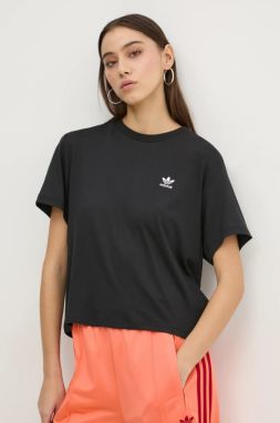 Tričko adidas Originals SNAKE TRF TEE dámske, čierna farba, JC5748