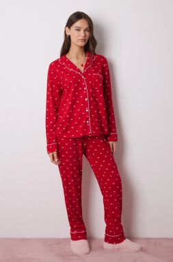 Pyžamo women'secret LA VECINA RUBIA dámske, červená farba, 3138649