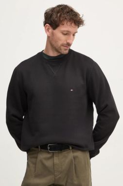 Mikina Tommy Hilfiger pánska, čierna farba, jednofarebná, MW0MW37232