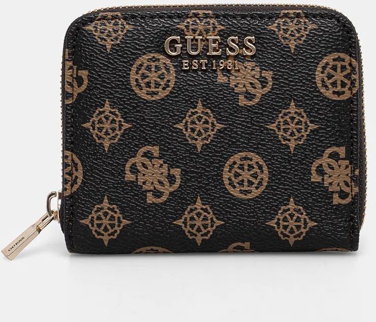 Peňaženka Guess LAUREL dámska, hnedá farba, SWPG85 00137