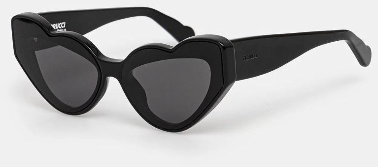 Slnečné okuliare Fiorucci Heart dámske, čierna farba, U01FPASU133AC03BK01