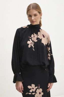 Blúzka Answear Lab dámska, čierna farba, vzorovaná