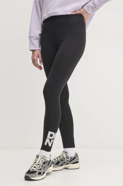 Legíny Dkny dámske, čierna farba, s potlačou, DP5P3566