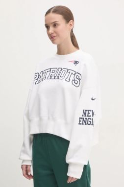 Mikina Nike New England Patriots dámska, béžová farba, s potlačou, 01D7-11QR-8K-AZ1