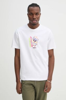 Bavlnené tričko adidas Originals Q12 TS KAWAII pánske, béžová farba, s potlačou, JD0661