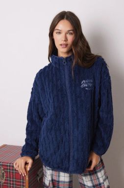 Župan women'secret MIX AND MATCH PERFECT MATCH tmavomodrá farba, 3148777