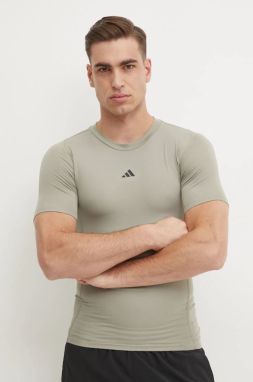 Tréningové tričko adidas Performance Techfit zelená farba, jednofarebné, JE6700