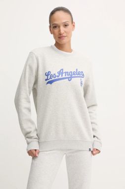 Mikina 47 brand MLB Los Angeles Dodgers dámska, šedá farba, s potlačou, BB012PEMIBC630059CK