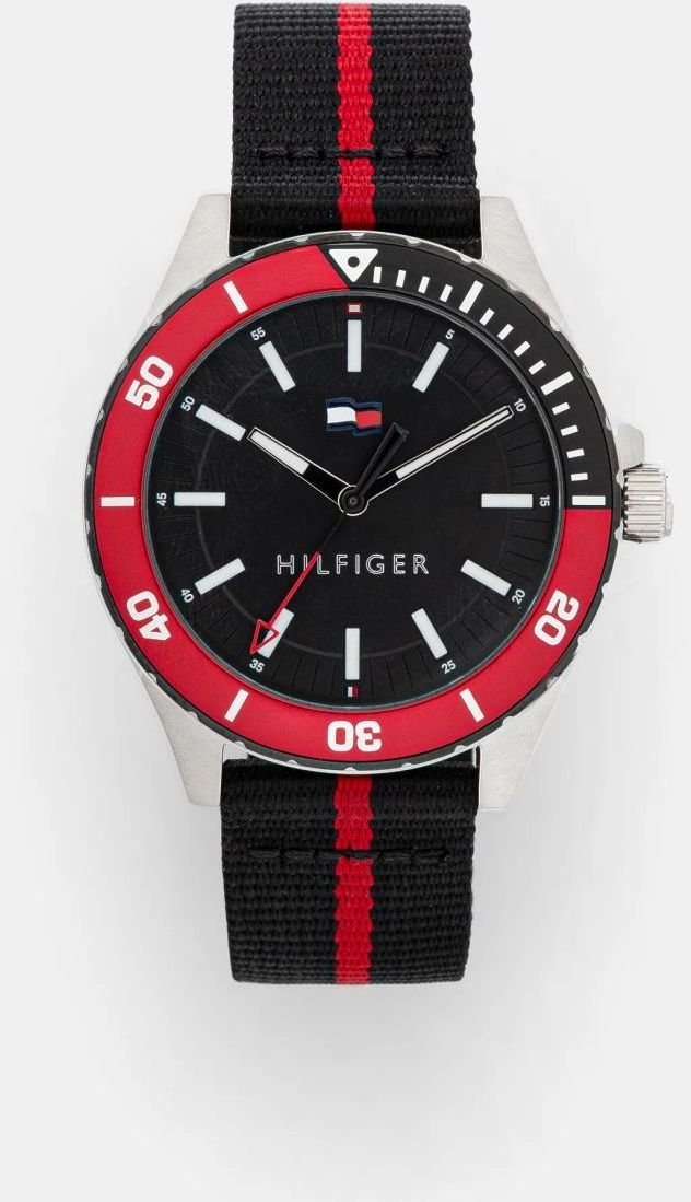 Hodinky Tommy Hilfiger pánske, červená farba, 1792010