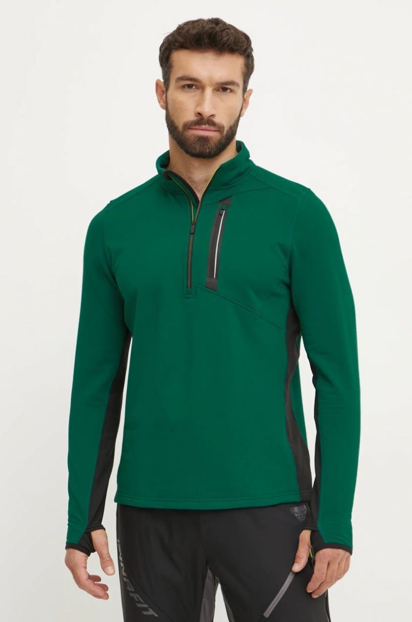 Športová mikina Smartwool zelená farba, s nášivkou, SW002620