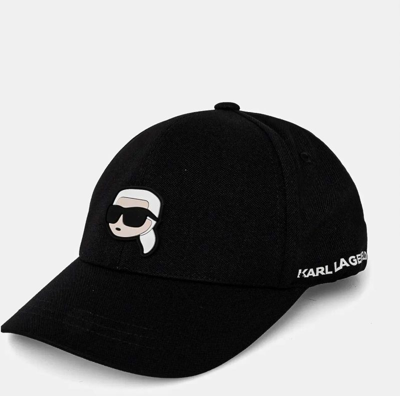 Šiltovka Karl Lagerfeld čierna farba, s nášivkou, 500118.805710
