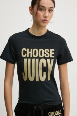Tričko Juicy Couture dámske, čierna farba, JCGCT125012