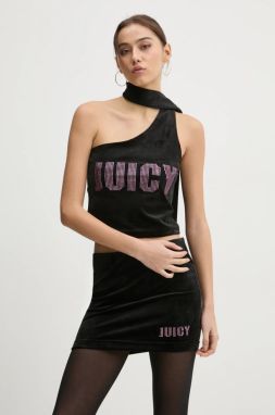 Top Juicy Couture čierna farba, s nášivkou, JCBCT125863