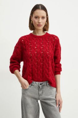 Sveter Guess TAWNYA dámsky, červená farba, teplý, W5RR77 Z3J20