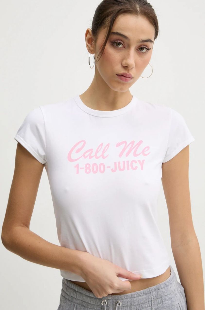 Tričko Juicy Couture dámske, béžová farba, JCGCT125020