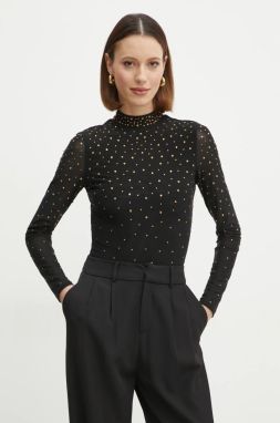 Blúzka Marciano Guess dámska, čierna farba, s nášivkou, 5RGP03 6218A