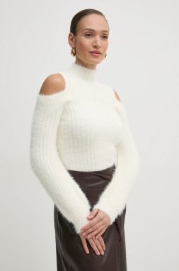 Sveter Guess TAKARA dámsky, béžová farba, s polorolákom, W5RR94 Z3BH0