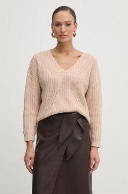 Bavlnený sveter Guess béžová farba, W5RR03 Z3K70