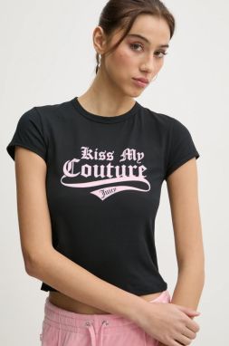 Tričko Juicy Couture dámske, čierna farba, JCGCT125018