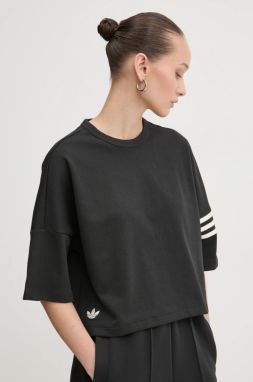 Tričko adidas Originals Neuclassics dámske, čierna farba, JI8510