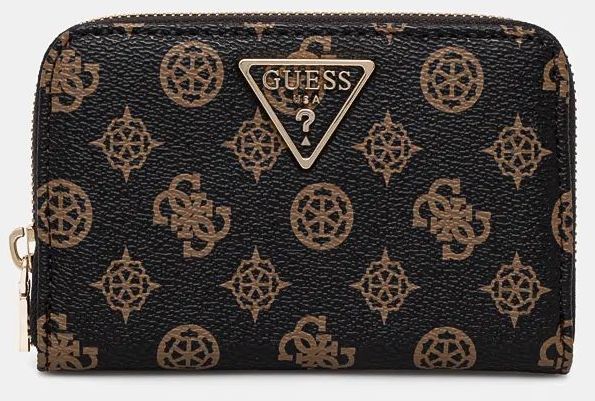 Peňaženka Guess LAUREL dámska, hnedá farba, SWPG85 00140