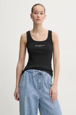 Top Guess Jeans dámsky, čierna farba, W5RP48 KA0H1