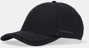 Bavlnená šiltovka Calvin Klein čierna farba, jednofarebná, K50K512613