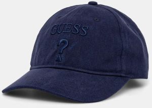 Bavlnená šiltovka Guess EMBROIDERED tmavomodrá farba, s nášivkou, M5RZ11 WO07T