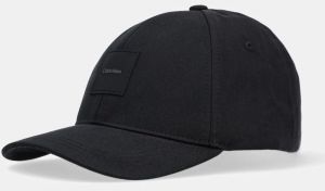 Bavlnená šiltovka Calvin Klein čierna farba, s nášivkou, K50K512616
