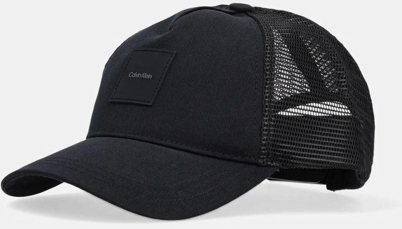 Šiltovka Calvin Klein čierna farba, s nášivkou, K50K512615