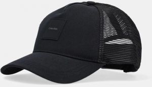 Šiltovka Calvin Klein čierna farba, s nášivkou, K50K512615