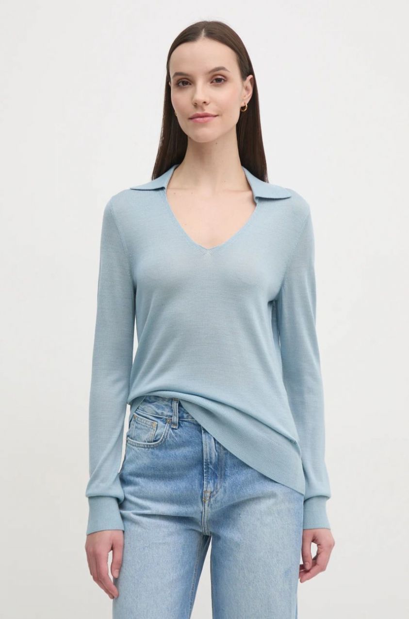 Sveter s prímesou vlny Calvin Klein dámsky, tenký, K20K208029