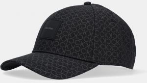 Bavlnená šiltovka Calvin Klein čierna farba, vzorovaná, K50K512645