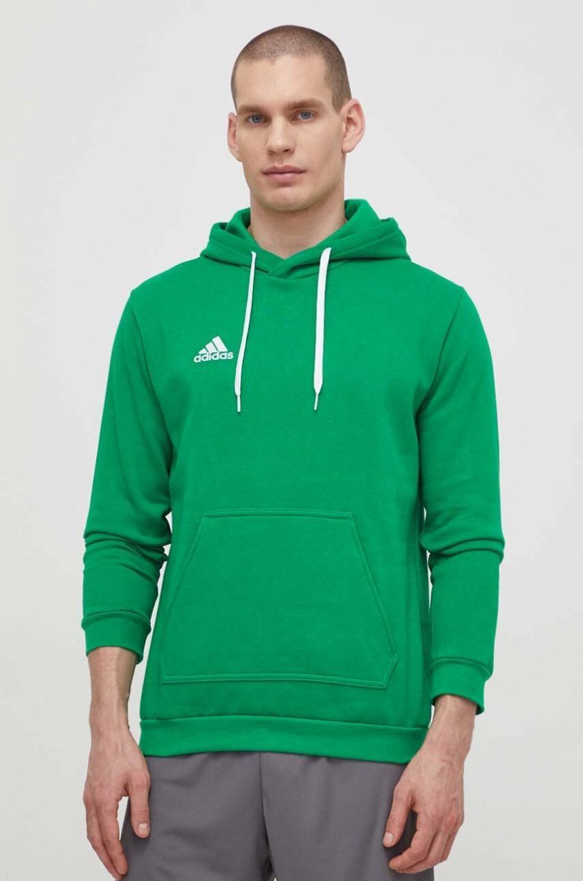 Mikina adidas Performance Entrada 22 pánska, zelená farba, jednofarebná, HI2141