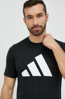 Tréningové tričko adidas Performance Train Essentials čierna farba, s potlačou, IB8273